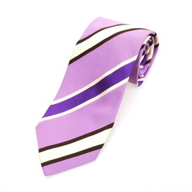 【SALE30%OFF/返品不可】【中古】ロダ RODA 三つ折り シルク ストライプ柄ネクタイ ラベンダーxパープル【PUP】【S/S/A/W】【状態ランクC】【メンズ】【749778】