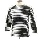 【中古】セントジェームス SAINT JAMES コットン ボーダー ボートネック バスクシャツ ブラックxホワイト【サイズ4】【BLK】【S/S/A/W】【状態ランクB】【メンズ】【749689】[DPD]