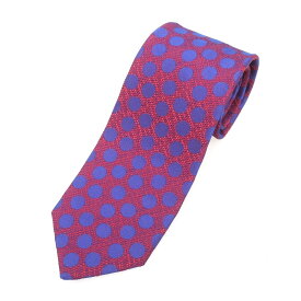 【SALE50%OFF/返品不可】【中古】バーナーズ VANNERS 3つ折り シルク ドット柄ネクタイ レッドxパープル【RED】【S/S/A/W】【状態ランクB】【メンズ】【749684】