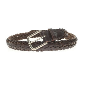 【中古】ホワイトハウスコックス Whitehouse Cox レザー メッシュ ベルト ダークブラウン【サイズ36/90】【BRW】【S/S/A/W】【状態ランクB】【メンズ】【749683】