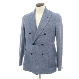 【中古】チルコロ1901 CIRCOLO 1901 コットンジャージー 6B ダブル カジュアルジャケット ライトネイビー【サイズ48】【NVY】【S/S】【状態ランクB】【メンズ】【749594】[EPD]