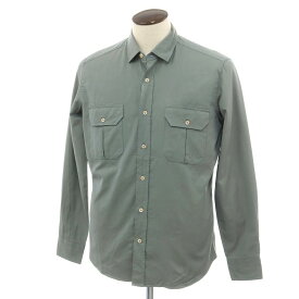 【新品アウトレット】ジャンネット giannetto コットン ワークシャツ スモークグリーン【サイズ41】【GRN】【S/S/A/W】【状態ランクN-】【メンズ】【749588】[BPD]