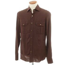 【新品アウトレット】ジャンネット giannetto レーヨン カジュアルシャツ ダークブラウン【サイズ39】【BRW】【S/S】【状態ランクN-】【メンズ】【749588】[CPD]