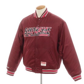 【中古】シュプリーム Supreme 2025年春夏 Mitchell & Ness Camo Logo Varsity Jacket 中綿ブルゾン スタジャン マルーン【サイズM】【RED】【A/W】【状態ランクB】【メンズ】【749572】[EPD]