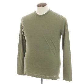 【新品】ザノーネ ZANONE アイスコットン クルーネック 長袖Tシャツ オリーブグリーン【サイズ48】【GRN】【S/S】【状態ランクN】【メンズ】【749496】