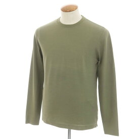 【新品】ザノーネ ZANONE アイスコットン クルーネック 長袖Tシャツ オリーブグリーン【サイズ46】【GRN】【S/S】【状態ランクN】【メンズ】【749492】