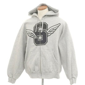 【中古】シュプリーム Supreme 2025年春夏 Wings Zip Up Hooded Sweatshirt コットン系 パーカー グレー【サイズM】【GRY】【A/W】【状態ランクB】【メンズ】【749482】