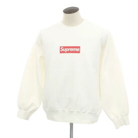 【中古】シュプリーム Supreme 2025年春夏 Washed Box Logo Crewneck コットンポリエステル クルーネック スウェット ホワイト【サイズL】【WHT】【A/W】【状態ランクA】【メンズ】【749481】