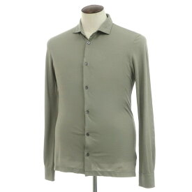 【中古】ザノーネ ZANONE アイスコットン カジュアルシャツ セージグリーン系【サイズ50】【GRN】【S/S/A/W】【状態ランクB】【メンズ】【749469】[APD]