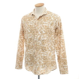 【新品】センス SSEINSE コットン ボタニカル柄 カジュアルシャツ ベージュ系xホワイト【サイズS】【BEI】【S/S/A/W】【状態ランクN】【メンズ】【749468】[DPD]