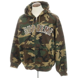 【中古】シュプリーム Supreme 2025年春夏 b.b. Simon Zip Up Hooded Sweatshirt コットンポリエステル パーカー グリーンxブラウン【サイズXL】【GRN】【A/W】【状態ランクA】【メンズ】【749385】[APD]
