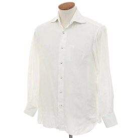 【中古】エマニュエル マフェイス EMANUELE MAFFEIS コットン ワイドカラー ドレスシャツ ホワイト【サイズ表記なし (M位)】【WHT】【S/S/A/W】【状態ランクD】【メンズ】【749375】[CPD]