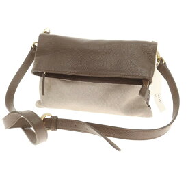 【中古】マウリツィオ タユーティ MAURIZIO TAIUTI レザー キャンバス ショルダーバッグ クラッチバッグ ブラウンxベージュ【W25.5xH17】【BRW】【S/S/A/W】【状態ランクA】【メンズ】【749373】