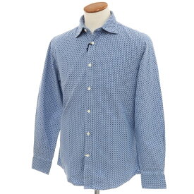 【中古】【未使用】デペール deperlu コットン カジュアルシャツ ライトブルーxブラック【サイズM】【BLU】【S/S/A/W】【状態ランクS】【メンズ】【749373】