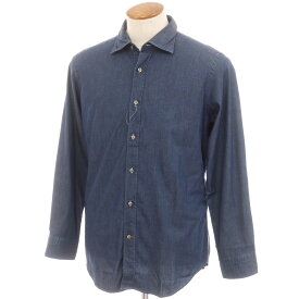 【中古】【未使用】クイード QJD ストレッチ コットン カジュアルシャツ ネイビー【サイズ40】【NVY】【S/S/A/W】【状態ランクS】【メンズ】【749372】