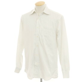 【中古】ダンヒル Dunhill コットン系 チェック レギュラーカラー ドレスシャツ ホワイトxベージュ【サイズS】【WHT】【S/S/A/W】【状態ランクB】【メンズ】【749371】[CPD]