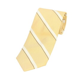 【SALE10%OFF/返品不可】【新品】ブリューワー BREUER シルク ストライプ柄ネクタイ イエローxホワイト【YEL】【S/S/A/W】【状態ランクN】【メンズ】【749291】