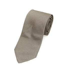 【中古】レコパン Les Copains シルク チェック柄ネクタイ ダークブラウンxベージュ【BRW】【S/S/A/W】【状態ランクB】【メンズ】【749284】