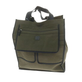 【中古】ウォントレスエッシェンシャルデラヴィ Want Les Essentiels de la Vie キャンバス トートバッグ ダークオリーブ【W41.5xH47.5xD27.5】【KAK】【S/S/A/W】【状態ランクA】【メンズ】【749279】[CPD]