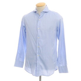 【中古】ギローバー GUY ROVER コットン ホリゾンタルカラー ドレスシャツ ブルー【サイズXS】【S/S/A/W】【状態ランクB】【メンズ】[CPD]