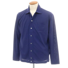 【新品】ザノーネ ZANONE アイスコットン カジュアルシャツ ライトネイビー【サイズ48】【S/S】【状態ランクN】【メンズ】[APD]