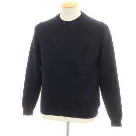 【新品】ザノーネ ZANONE ミドルゲージウール クルーネック ニット ネイビー【サイズ46】【A/W】【状態ランクN】【メンズ】