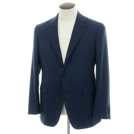 【中古】ユニバーサルランゲージ UNIVERSAL LANGUAGE ウール テーラードジャケット ネイビー【サイズ175cm-4Drop】【S/S】【状態ランクB】【メンズ】[BPD][PO20]
