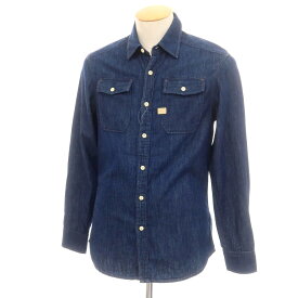 【中古】ジースターロウ G-STAR RAW コットン デニム カジュアルシャツ ネイビー【サイズXS】【S/S/A/W】【状態ランクB】【メンズ】[APD]