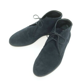 【SALE/返品不可】【中古】エルメネジルドゼニア Ermenegildo Zegna スエード チャッカブーツ ネイビー【サイズ9EEE】【S/S/A/W】【状態ランクB】【メンズ】 [BPD]