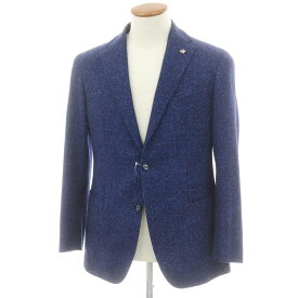 【中古】タリアトーレ TAGLIATORE ウールシルクリネン テーラードジャケット ネイビー【サイズ46】【S/S】【状態ランクB】【メンズ】