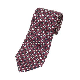 【SALE30%OFF/返品不可】【中古】ルイジ ボレッリ Luigi Borrelli シルク 小紋柄ネクタイ ダークパープルxネイビー【S/S/A/W】【状態ランクC】【メンズ】 CPD