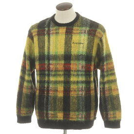 【中古】シュプリーム Supreme 2020年秋冬 Brushed Plaid Sweater チェック プルオーバーニット イエローxブラック【サイズL】【A/W】【状態ランクB】【メンズ】[BPD]