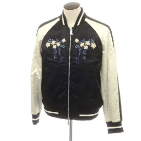 【新品】ディースクエアード DSQUARED2 スカジャン 中綿ブルゾン ブラックxホワイト【サイズ50】【A/W】【状態ランクN】【メンズ】