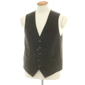 【新品】サルトリア ラトーレ SARTORIA LATORRE ベロア ストレッチコットン カジュアル系ジレ オリーブ【サイズ48】【A/W】【状態ランクN】【メンズ】[CPD]