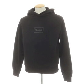【中古】ヘルノ Herno コットン スウェット プルオーバー パーカー ブラック【サイズ44】【S/S/A/W】【状態ランクB】【メンズ】[BPD]