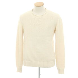 【中古】キューキューイチ 991 カシミヤ混コットン プルオーバーニット オフホワイト【サイズ46】【A/W】【状態ランクB】【メンズ】