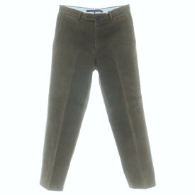 【中古】インコテックス INCOTEX BEAMS F別注 コットン カジュアルスラックスパンツ オリーブグリーン【サイズ44】【A/W】【状態ランクC】【メンズ】[BPD]