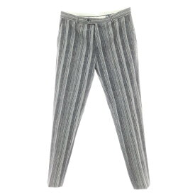 【新品】チルコロ1901 CIRCOLO 1901 ジャージーコットン カジュアルスラックスパンツ グレーxホワイト【サイズ48】【S/S】【状態ランクN】【メンズ】