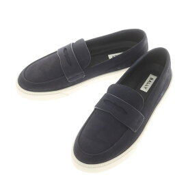 【中古】バリー BALLY ヌバックレザー コインローファースニーカー ネイビー【サイズ41 1/2】【S/S/A/W】【状態ランクA】【メンズ】