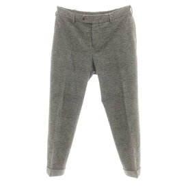 【中古】ピーティートリノ PT TORINO レーヨンナイロン ジャージー グレンチェック イージースラックスパンツ グレー系【サイズ50】【A/W】【状態ランクC】【メンズ】[BPD]