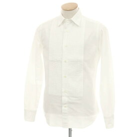 【中古】ボルゾネッラ BOLZONELLA コットン ブザム レギュラーカラー カジュアルシャツ ホワイト【サイズ37】【S/S/A/W】【状態ランクB】【メンズ】