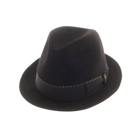 【SALE/返品不可】【中古】ボルサリーノ Borsalino ビーバー 中折れ ハット ブラックxブラック【サイズ58】【A/W】【状態ランクB】【メンズ】 [APD]