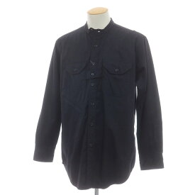 【中古】エンジニアードガーメンツ Engineered Garments コットン バンドカラー カジュアルシャツ ブラック【サイズS】【S/S/A/W】【状態ランクB】【メンズ】[PO20]