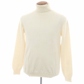 【中古】ロベルトコリーナ ROBERTO COLLINA ウール タートルネックニット オフホワイト【サイズ50】【A/W】【状態ランクC】【メンズ】