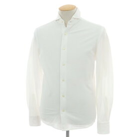 【中古】ギローバー GUY ROVER コットン 鹿の子 カッタウェイ カジュアルシャツ ホワイト【サイズS】【S/S/A/W】【状態ランクC】【メンズ】