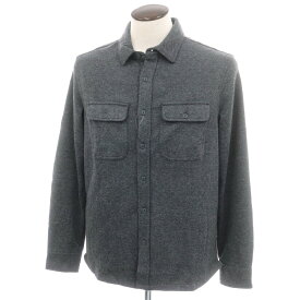 【中古】【未使用】バナナリパブリック Banana Republic ストレッチ ポリエステルコットンレーヨン カジュアルシャツ グレー【サイズL】【A/W】【状態ランクS】【メンズ】[APD]