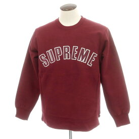 【中古】シュプリーム Supreme 2015年秋冬 Arc Logo Crewneck コットン スウェット バーガンディ【サイズL】【A/W】【状態ランクB】【メンズ】[APD]