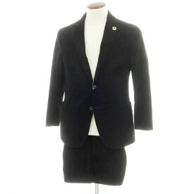 【中古】ラルディーニ LARDINI コットンウールコーデュロイ 3つボタンスーツ ブラック【サイズ50】【A/W】【状態ランクB】【メンズ】[BPD]