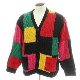 【SALE10%OFF/返品不可】【中古】シュプリーム Supreme 2023年秋冬 Patchwork Cable Knit Cardigan カーディガン マルチカラー【サイズL】【A/W】【状態ランクC】【メンズ】