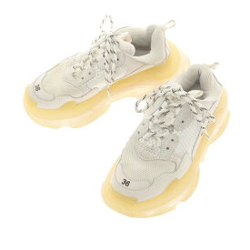 【中古】バレンシアガ BALENCIAGA Triple S スニーカー ホワイト【サイズ24】【S/S/A/W】【状態ランクC】【レディース】